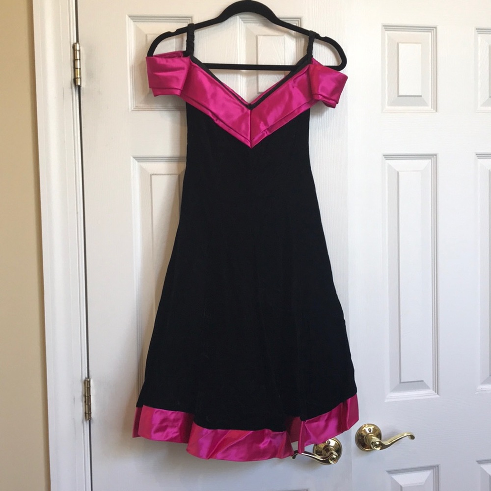 Hot Pink/Black Dress Beau David